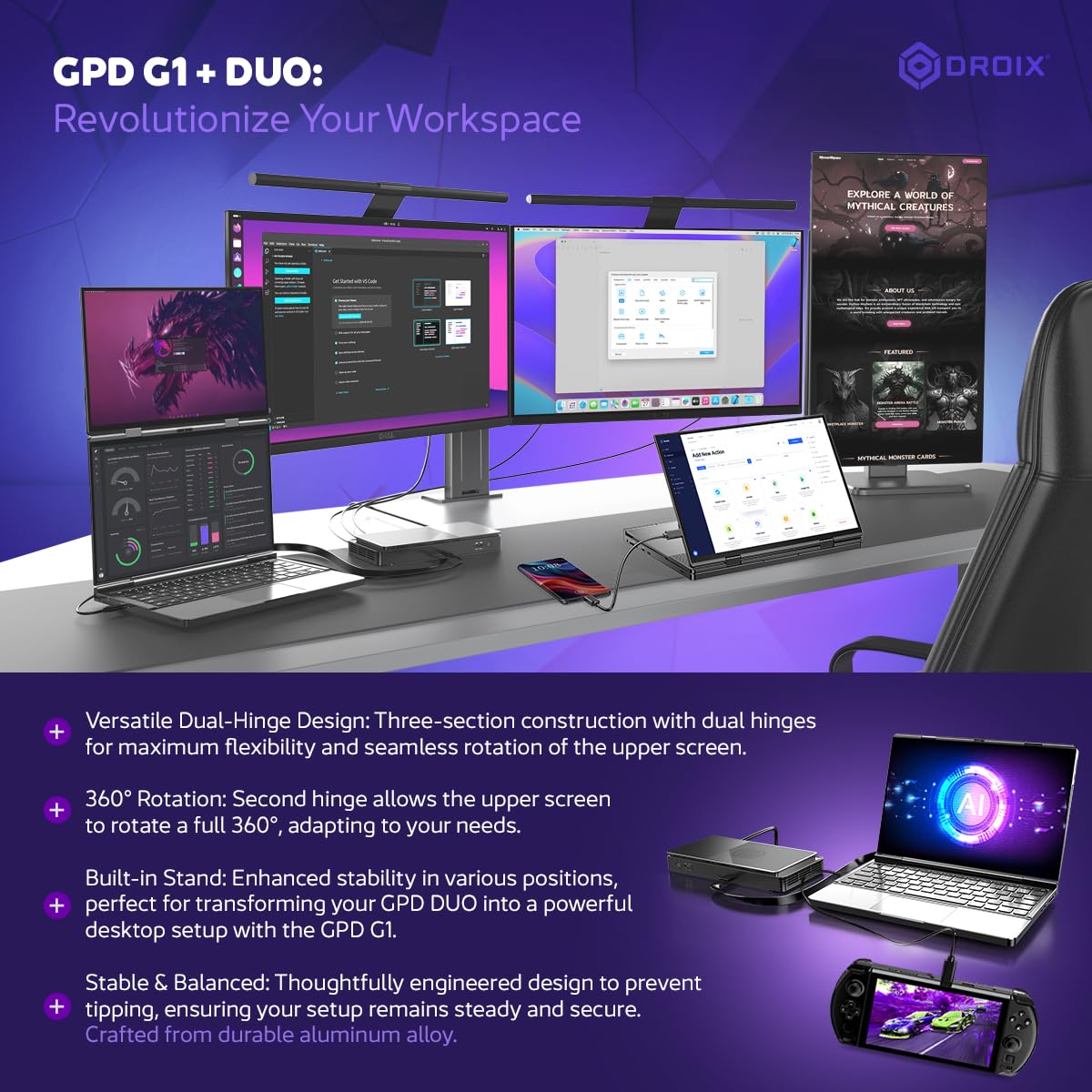 Amazon.co.jp: GPD Duo デュアルスクリーンノートパソコン:13.3インチ